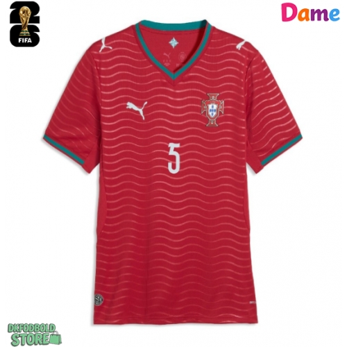 Portugal Diogo Dalot #5 Replika Hjemmebanetrøje Dame VM 2026 Kortærmet